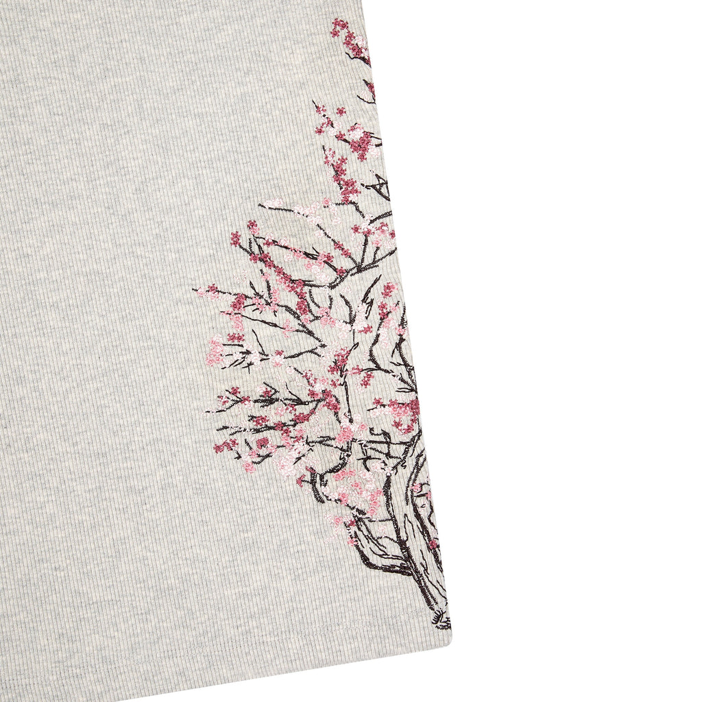 "blossom v3" ribbed T Shirt grey